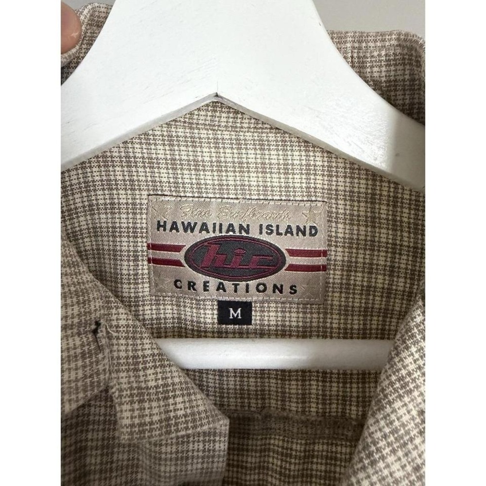 Vintage‎ 90's Hawaiian Island Creations Plaid Button Up Shirt Medium - Picture 4 of 8